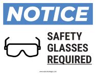 Safety Glasses Sign