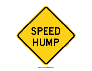 Speed Hump Sign