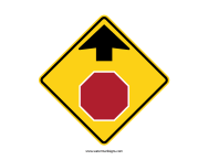Stop Sign Ahead Sign