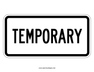 Temporary Sign