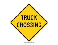 Truck Crossing Sign