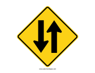 Two Way Traffic Sign