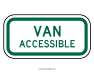 Van Accessible Sign