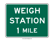 Weigh Station Sign