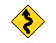 Winding Road Sign