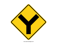 Y Intersection Sign